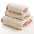 Luxury Plain Terry cloth 100% cotton Bath Hotel towel gift set